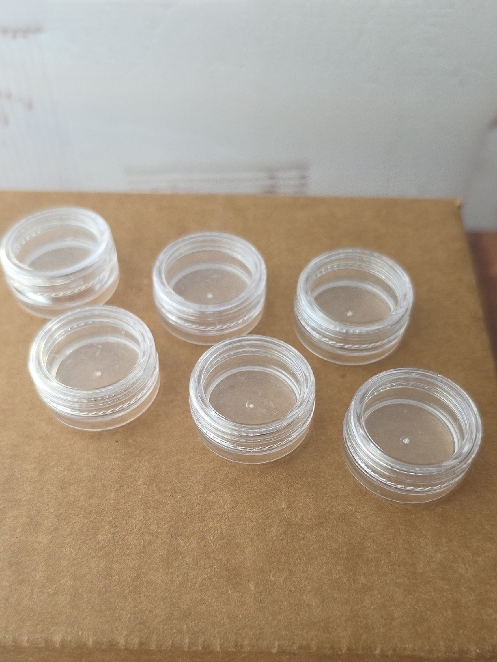 Clear Small Plastic Sample Jars - Set of 6